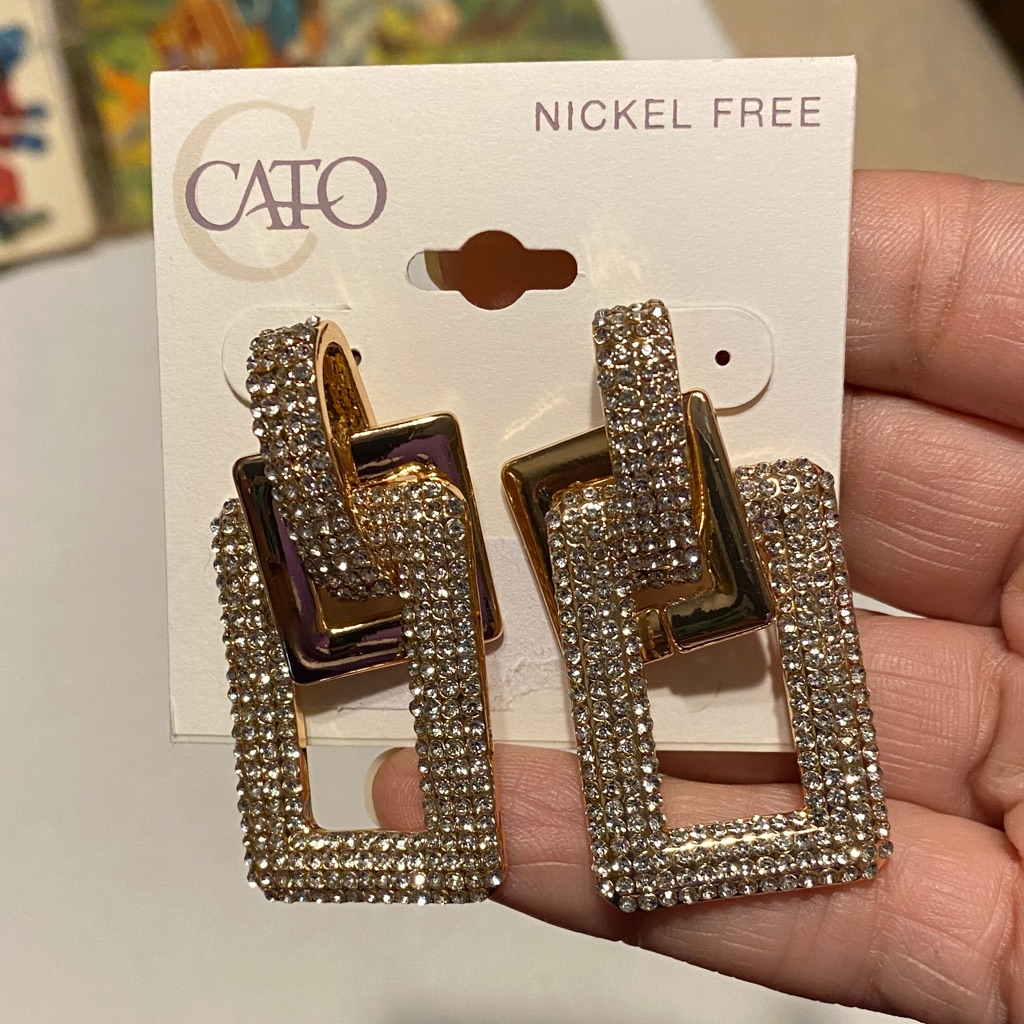 Cato Gold And Silver Sparkling Earrings 10$